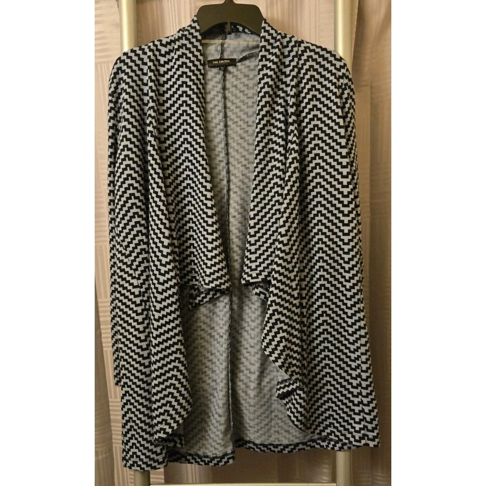 The Limited Open Front Two-tone Blue Cardigan Sweater Sz Small